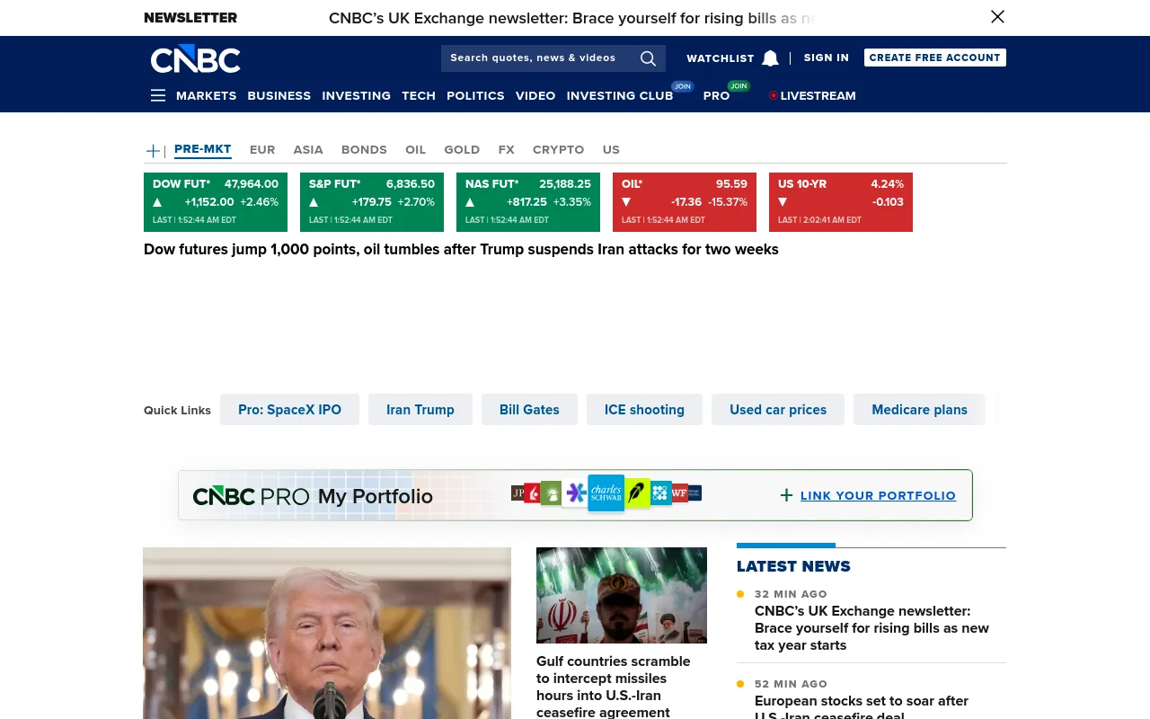 CNBC screenshot