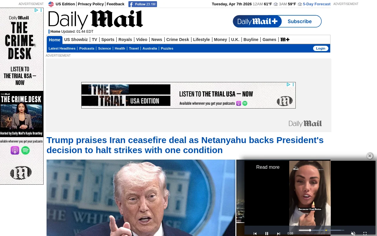 Daily Mail screenshot