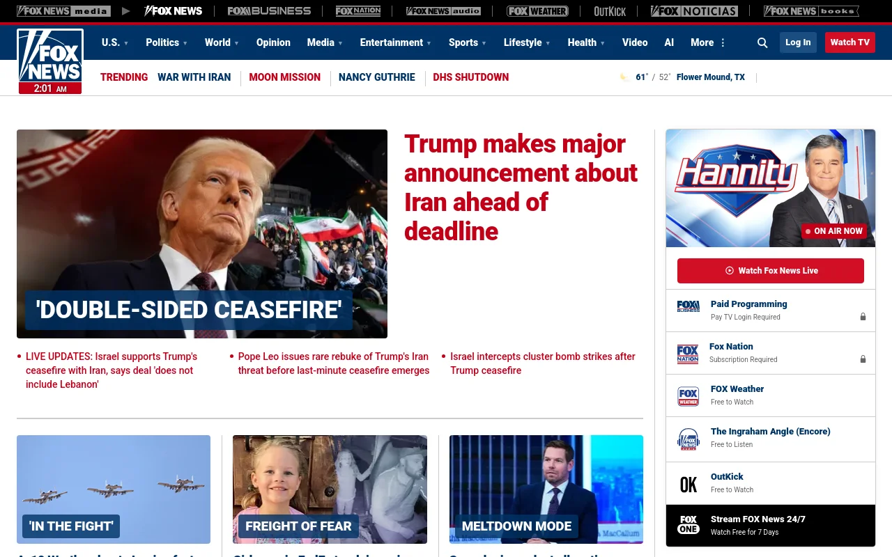 Fox News screenshot