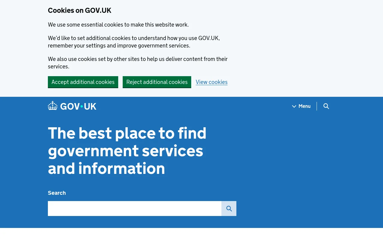 GOV.UK screenshot