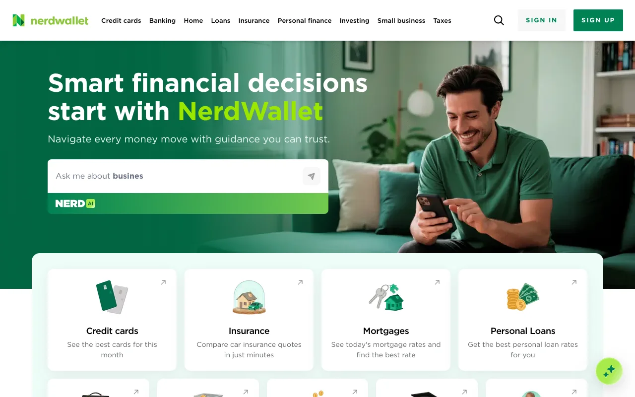 NerdWallet screenshot