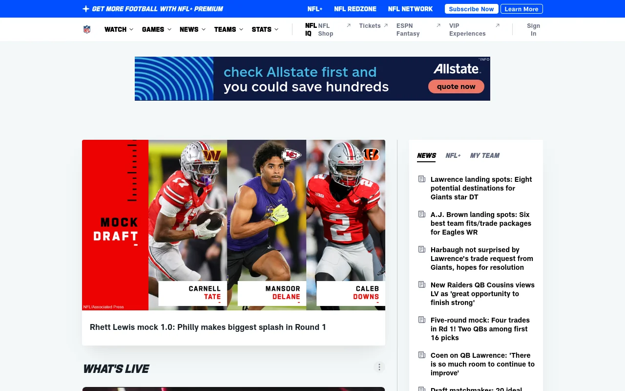 NFL screenshot